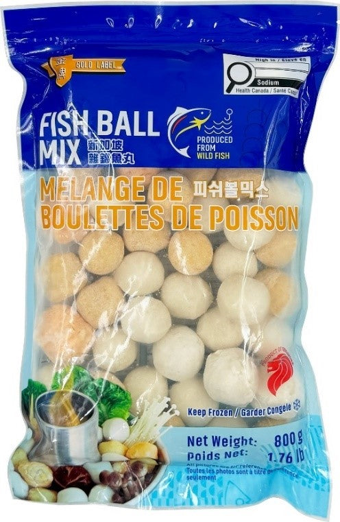 FISH BALL MIX LP 800G 什錦魚丸