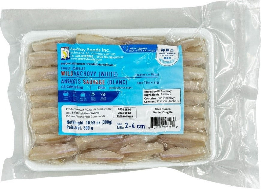 WHITE ANCHOVY HEADLESS GUTTED VP 300G 白公魚干